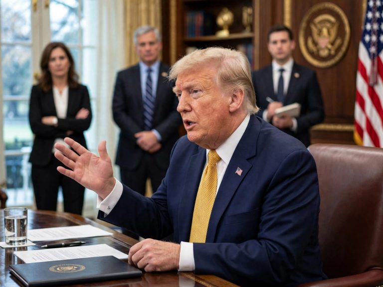 President Donald Trump announces new fuel economy standards intended to end the Biden-era electric vehicle mandate